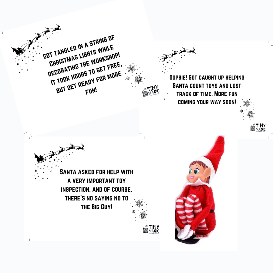 Elf Excuse cards - digital download