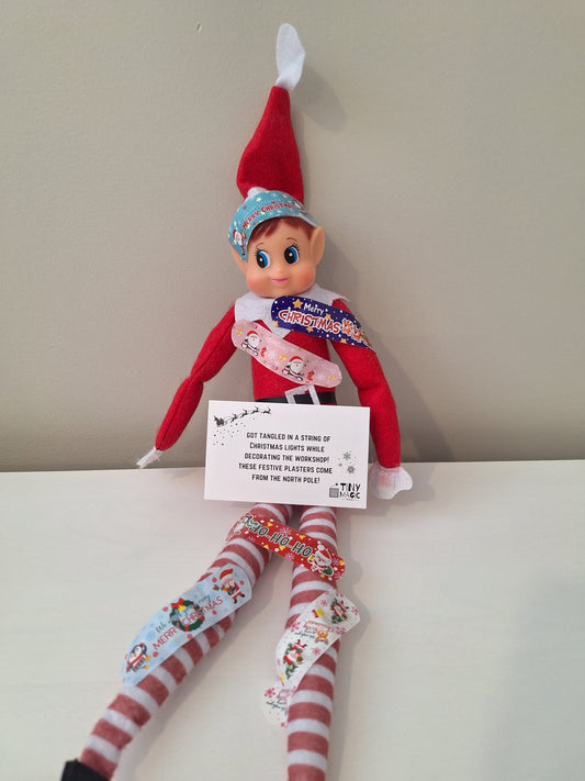 Elf in a Tinsel Tangle – Festive Plaster Fun!